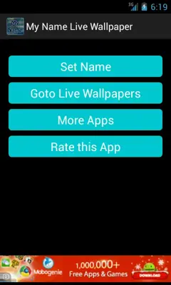 My Name Live Wallpaper android App screenshot 1