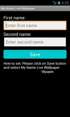 My Name Live Wallpaper android App screenshot 2